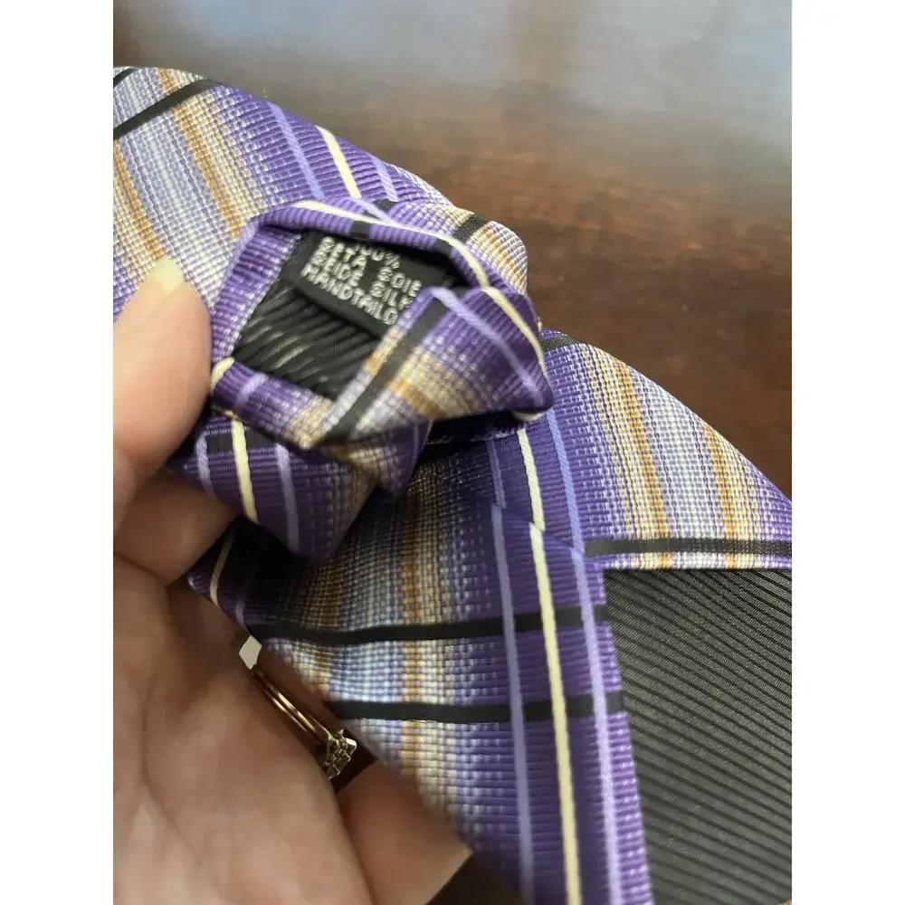 Men’s DiBanGu 4 Pc Silk Necktie Set With Pocket Square Tie Clip Cufflinks